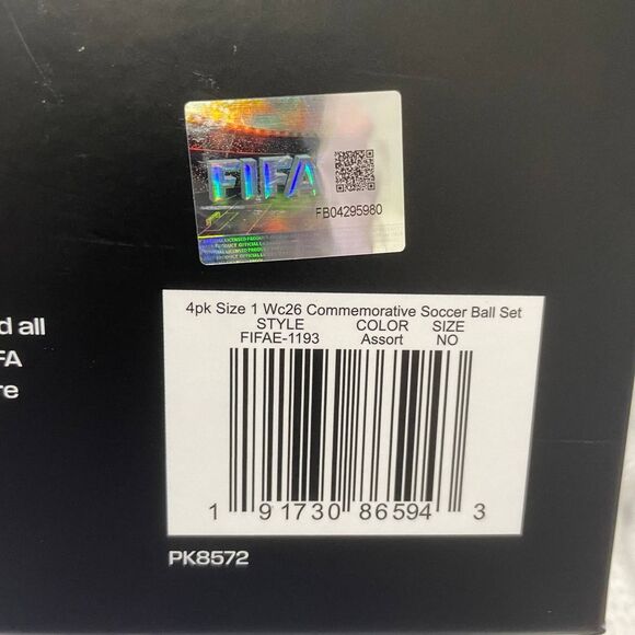 FIFA World Cup 26 Commemorative Mini Ball Set 4-Pack Official Licensed - Picture 5 of 6